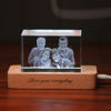 Picture of Personalized 2D or 3D Crystal Photo Keychain Gift in Heart Crystal - Custom Photo Keychain - Pet Lover Gift