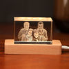 Picture of Personalized 2D or 3D Crystal Photo Keychain Gift in Heart Crystal - Custom Photo Keychain - Pet Lover Gift