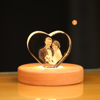 Picture of Personalized 2D or 3D Crystal Photo Keychain Gift in Heart Crystal - Custom Photo Keychain - Pet Lover Gift