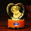 Picture of Personalized 2D or 3D Crystal Photo Keychain Gift in Heart Crystal - Custom Photo Keychain - Pet Lover Gift