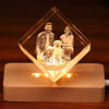 Picture of Personalized 2D or 3D Crystal Photo Keychain Gift in Heart Crystal - Custom Photo Keychain - Pet Lover Gift