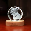 Picture of Personalized 2D or 3D Crystal Photo Keychain Gift in Heart Crystal - Custom Photo Keychain - Pet Lover Gift