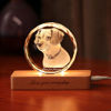 Picture of Personalized 2D or 3D Crystal Photo Keychain Gift in Heart Crystal - Custom Photo Keychain - Pet Lover Gift
