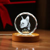 Picture of Personalized 2D or 3D Crystal Photo Keychain Gift in Heart Crystal - Custom Photo Keychain - Pet Lover Gift