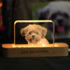 Picture of Personalized 2D or 3D Crystal Photo Keychain Gift in Heart Crystal - Custom Photo Keychain - Pet Lover Gift
