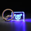 Picture of Personalized 2D or 3D Crystal Photo Keychain Gift in Heart Crystal - Custom Photo Keychain - Pet Lover Gift