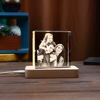 Picture of Personalized 2D or 3D Crystal Photo Keychain Gift in Heart Crystal - Custom Photo Keychain - Pet Lover Gift