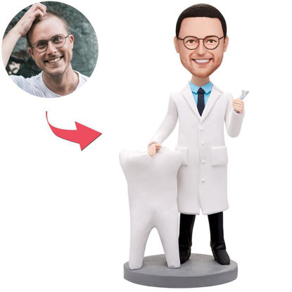 Picture of Custom Bobbleheads: Male Dentist | Personalized Bobbleheads for the Special Someone as a Unique Gift Idea｜Best Gift Idea for Birthday, Christmas, Thanksgiving etc.