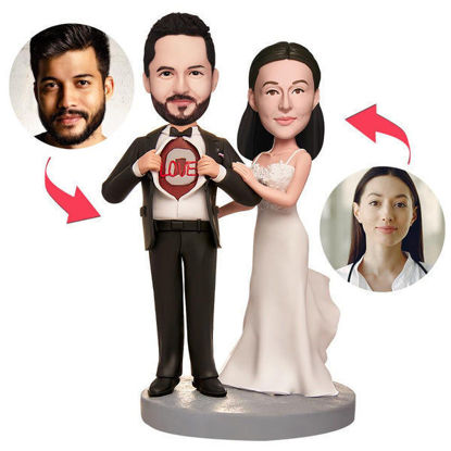 Picture of Custom Bobbleheads: Couples in Wedding Dresses Bobbleheads | Personalized Bobbleheads for the Special Someone as a Unique Gift Idea｜Best Gift Idea for Birthday, Christmas, Thanksgiving etc.