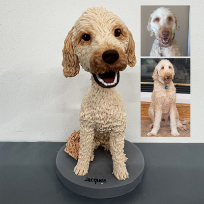 Picture of Custom Bobbleheads: Teddy dog | Personalized Bobbleheads for the Special Someone as a Unique Gift Idea｜Best Gift Idea for Birthday, Christmas, Thanksgiving etc.