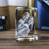 Picture of Personalized 2D or 3D Crystal Photo Keychain Gift in Heart Crystal - Custom Photo Keychain - Pet Lover Gift