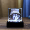 Picture of Personalized 2D or 3D Crystal Photo Keychain Gift in Heart Crystal - Custom Photo Keychain - Pet Lover Gift