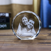 Picture of Personalized 2D or 3D Crystal Photo Keychain Gift in Heart Crystal - Custom Photo Keychain - Pet Lover Gift
