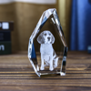 Picture of Personalized 2D or 3D Crystal Photo Keychain Gift in Heart Crystal - Custom Photo Keychain - Pet Lover Gift