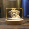 Picture of Personalized 2D or 3D Crystal Photo Keychain Gift in Heart Crystal - Custom Photo Keychain - Pet Lover Gift