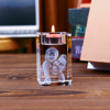 Picture of Personalized 2D or 3D Crystal Photo Keychain Gift in Heart Crystal - Custom Photo Keychain - Pet Lover Gift