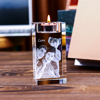 Picture of Personalized 2D or 3D Crystal Photo Keychain Gift in Heart Crystal - Custom Photo Keychain - Pet Lover Gift