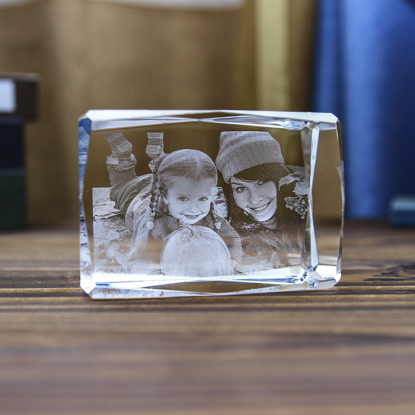 Picture of Custom Photo 3D Laser Crystal: Photo In Landscape Crystal | Personalized 3D Photo Laser Crystal | Unique Gift for Birthday Wedding Christmas etc.