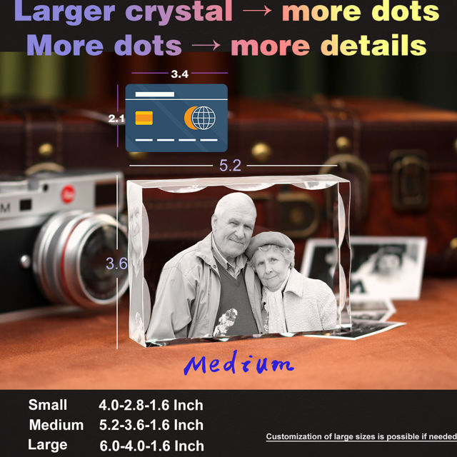 Picture of Personalized 2D or 3D Crystal Photo Keychain Gift in Heart Crystal - Custom Photo Keychain - Pet Lover Gift