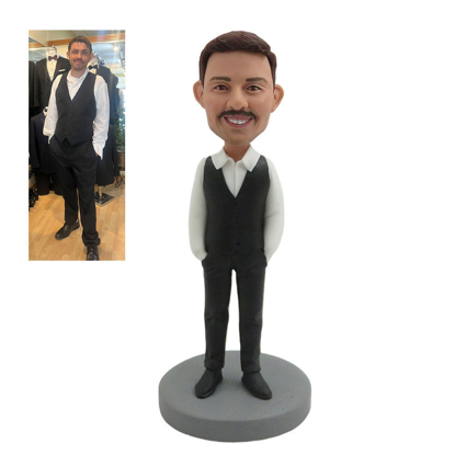 Picture of Custom Bobbleheads:  Groom Doll | Personalized Bobbleheads for the Special Someone as a Unique Gift Idea｜Best Gift Idea for Birthday, Christmas, Wedding etc.