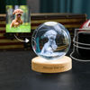Picture of Personalized 2D or 3D Crystal Photo Keychain Gift in Heart Crystal - Custom Photo Keychain - Pet Lover Gift