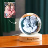 Picture of Personalized 2D or 3D Crystal Photo Keychain Gift in Heart Crystal - Custom Photo Keychain - Pet Lover Gift
