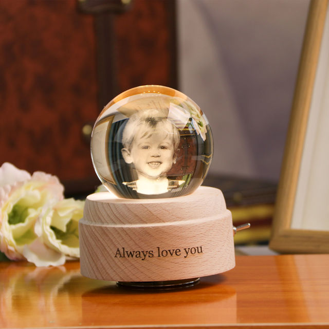 Picture of Personalized 2D or 3D Crystal Photo Keychain Gift in Heart Crystal - Custom Photo Keychain - Pet Lover Gift