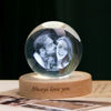 Picture of Personalized 2D or 3D Crystal Photo Keychain Gift in Heart Crystal - Custom Photo Keychain - Pet Lover Gift