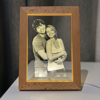 Picture of Custom Crystal Photo Frame: Photo In Crystal  With Wooden Light Frame | Personalized Crystal Photo Frame | Unique Gift for Birthday, Wedding, Anniversary & Christmas etc.