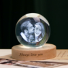 Picture of 3D Laser Crystal Ball - Laser Etched Photo in a Ball Crystal  Memory Gifts For Dad Mom Children Parents