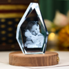 Picture of Custom Photo 3D Laser Crystal: Photo In Iceberg Crystal | Personalized 3D Photo Laser Crystal | Unique Gift for Birthday Wedding Christmas etc.