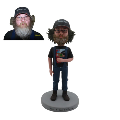 Picture of Custom Bobbleheads:  Man Holding Beer | Personalized Bobbleheads for the Special Someone as a Unique Gift Idea｜Best Gift Idea for Birthday, Christmas, Thanksgiving etc.