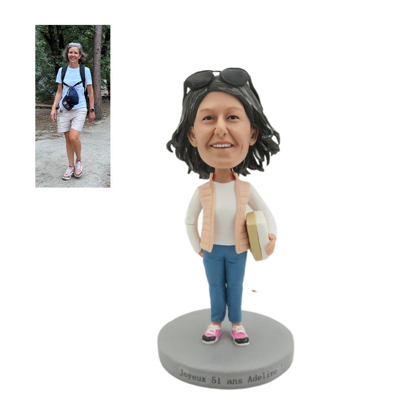 Picture of Custom Bobbleheads:  Female Bobblehead | Personalized Bobbleheads for the Special Someone as a Unique Gift Idea｜Best Gift Idea for Birthday, Christmas, Thanksgiving etc.