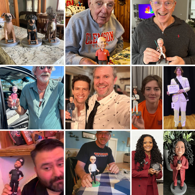 Picture of Custom Bobbleheads:  Man Holding Cup| Personalized Bobbleheads for the Special Someone as a Unique Gift Idea｜Best Gift Idea for Birthday, Christmas, Thanksgiving etc.
