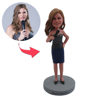 Picture of Custom Bobbleheads:  Female host | Personalized Bobbleheads for the Special Someone as a Unique Gift Idea｜Best Gift Idea for Birthday, Christmas, Thanksgiving etc.