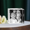 Picture of Personalized 2D or 3D Crystal Photo Keychain Gift in Heart Crystal - Custom Photo Keychain - Pet Lover Gift