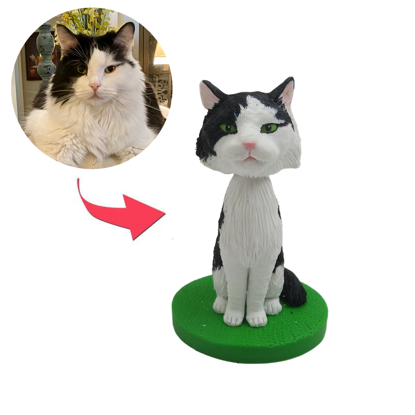 Picture of Custom Bobbleheads: White Cat | Personalized Bobbleheads for the Special Someone as a Unique Gift Idea｜Best Gift Idea for Birthday, Christmas, Thanksgiving etc. - copy