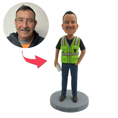 Picture of Custom Bobbleheads:  Worker | Personalized Bobbleheads for the Special Someone as a Unique Gift Idea｜Best Gift Idea for Birthday, Christmas, Thanksgiving etc.
