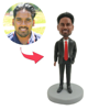 Picture of Custom Bobbleheads: Male Executive In Red Tie | Personalized Bobbleheads for the Special Someone as a Unique Gift Idea｜Best Gift Idea for Birthday, Christmas, Thanksgiving etc.