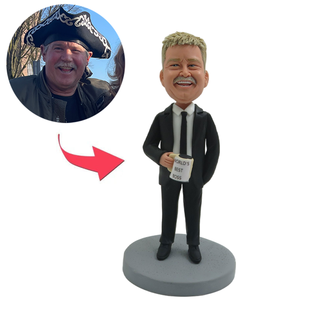 Picture of Custom Bobbleheads: WORLD'S BEST BOSS| Personalized Bobbleheads for the Special Someone as a Unique Gift Idea｜Best Gift Idea for Birthday, Christmas, Thanksgiving etc.