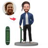 Picture of Custom Bobbleheads: Skateboard Boy | Personalized Bobbleheads for the Special Someone as a Unique Gift