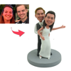 Picture of Custom Bobbleheads: Groom Holding Bride Dance | Personalized Bobbleheads for the Special Someone as a Unique Gift Idea｜Best Gift Idea for Birthday, Christmas, Thanksgiving etc.