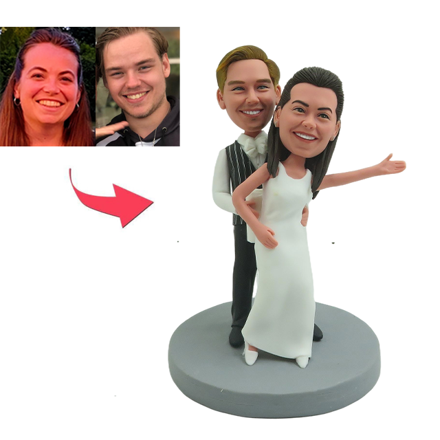 Picture of Custom Bobbleheads: Groom Holding Bride Dance | Personalized Bobbleheads for the Special Someone as a Unique Gift Idea｜Best Gift Idea for Birthday, Christmas, Thanksgiving etc.