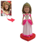Picture of Custom Bobbleheads: Girl in Pink Princess Dress| Personalized Bobbleheads for the Special Someone as a Unique Gift Idea｜Best Gift Idea for Birthday, Christmas, Thanksgiving etc.