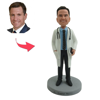 Picture of Custom Bobbleheads: Male Anesthesiologist in White Coat | Personalized Bobbleheads for the Special Someone as a Unique Gift Idea｜Best Gift Idea for Birthday, Christmas, Thanksgiving etc.