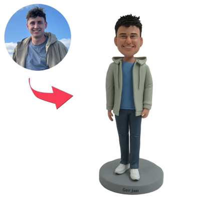 Picture of Custom Bobbleheads: Causal Young Man | Personalized Bobbleheads for the Special Someone as a Unique Gift Idea