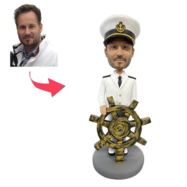 Picture of Custom Bobbleheads: Captain | Personalized Head to Toe Customization Bobblehead for Your Special Someone as a Unique Gift Idea