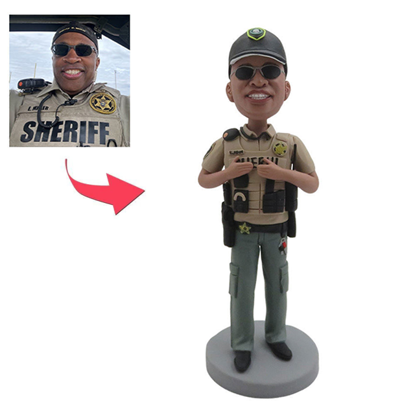 Picture of Custom Bobbleheads:  Sheriff | Personalized Bobbleheads for the Special Someone as a Unique Gift Idea｜Best Gift Idea for Birthday, Christmas, Thanksgiving etc.