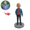 Picture of Custom Bobbleheads:  Grandpa In Blue Suit| Personalized Bobbleheads for the Special Someone as a Unique Gift Idea｜Best Gift Idea for Birthday, Christmas, Thanksgiving etc.