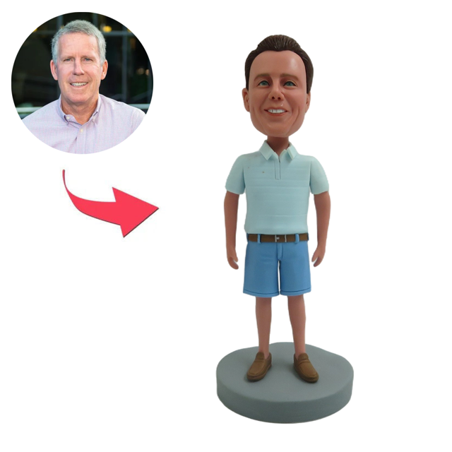 Picture of Custom Bobbleheads: Men In Casual Clothing | Personalized Bobbleheads for the Special Someone as a Unique Gift Idea｜Best Gift Idea for Birthday, Christmas, Thanksgiving etc.